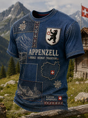 T-shirt homme à manches courtes au motif vintage façon souvenir de ville