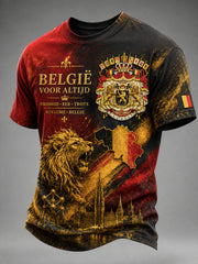 Tee-shirt Homme À Manches Courtes Imprimé Commémoratif Patriotique