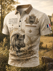T-shirt manches courtes de chasse à la française pour homme