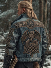 Veste décontractée rétro Viking Art Print