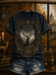 T-shirt manches courtes de saison de chasse française pour femme