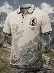 Hommes Appenzell Canton, Suisse Culturelle commémorative Art Print Polo