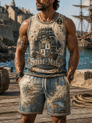 Ensemble gilet gothique français corsaire Saint-Malo pour homme