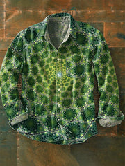 Chemise décontractée en spirale d'art abstrait rétro