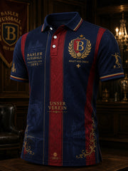 Polo Homme À Manches Courtes Imprimé Graphique Club Commémoratif
