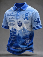T-shirts de sensibilisation au cancer de la prostate pour hommes «En septembre, nous répandons le bleu»