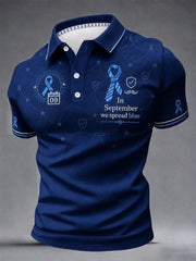 T-shirts de sensibilisation au cancer de la prostate pour hommes «En septembre, nous diffusons du bleu»