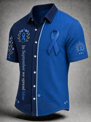 T-shirts de sensibilisation au cancer de la prostate pour hommes «En septembre, nous diffusons du bleu»