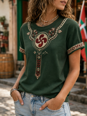 T-shirt à manches courtes Basque Femme