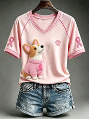T-shirt Cute Corgi Femme
