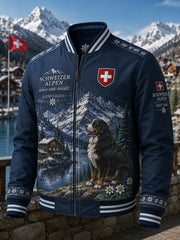 Veste pour homme ornée d’un imprimé commémoratif représentant des montagnes