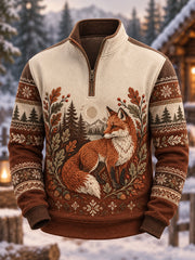 T-shirt à manches longues pour homme aux motifs d’animaux de la forêt nordique