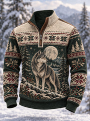 T-shirt à manches longues pour homme aux motifs d’animaux de la forêt nordique