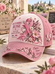 Casquette unisexe de la campagne de sensibilisation au cancer du sein «Octobre rose» en France