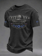 T-shirt imprimé pour hommes «N'OUBLIONS JAMAIS»