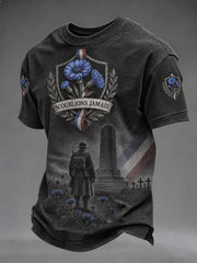 T-shirt imprimé pour hommes «N'OUBLIONS JAMAIS»