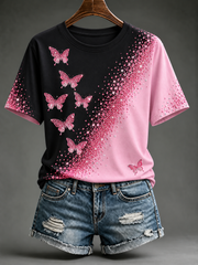 T-shirt à manches courtes pour le cancer du sein chez la femme