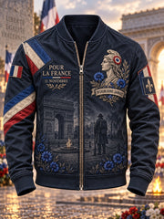 Veste singe imprimée pour la Journée du Souvenir des hommes en France