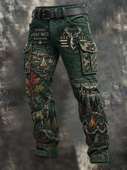 Pantalon De Travail Décontracté Homme Vert French Brittany Fest-Noz
