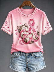 Sensibilisation au cancer du sein des femmes rose Art Print T-shirt