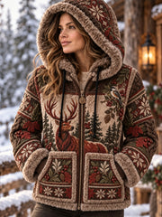 Veste en flanelle Nordic Animals Femme