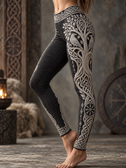 Legging en velours Viking Art Femme