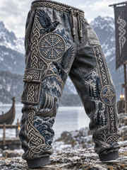 Pantalons de survêtement décontractés Viking Art pour hommes