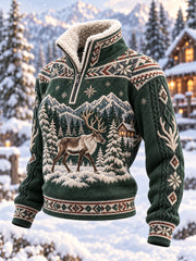Haut à col en fourrure Nordic Winter Heritage pour femme
