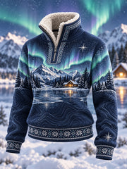 Haut à col en fourrure Nordic Winter Heritage pour femme