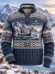 Pull nordique d’hiver Heritage à demi-fermeture pour homme