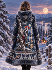 Veste nordique de flanelle de l'animal des femmes