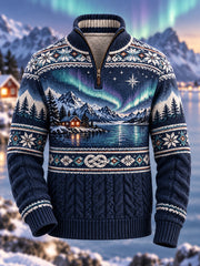 Pull nordique d’hiver Heritage à demi-fermeture pour homme