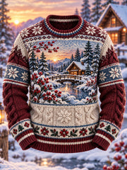 Pull d’inspiration nordique pour homme, collection hiver