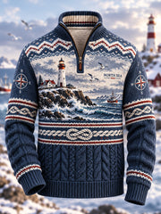 Pull nordique d’hiver Heritage à demi-fermeture pour homme