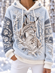 Femmes Animaux En Automne Et Hiver Flanelle Sweat À Capuche