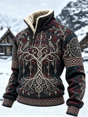 Haut à col en fourrure Viking pour femme