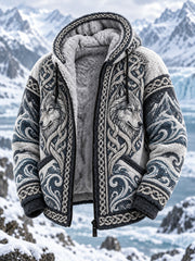 Veste en flanelle décontractée pour homme, style nordique viking scandinave, imprimé graphique vintage