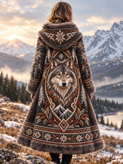 Veste en flanelle pour femme aux motifs d'animaux de la forêt nordique