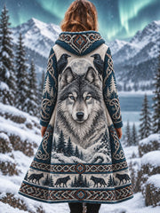 Veste décontractée en flanelle pour femme, avec imprimé artistique vintage de style nordique viking scandinave