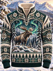 Haut en flanelle à motifs d'animaux de la forêt nordique pour homme