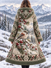 Veste en flanelle pour femme aux motifs d'animaux de la forêt nordique