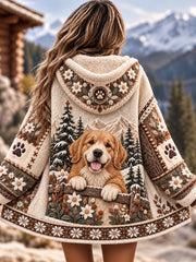 Veste en flanelle Nordic Animals in Automne et Hiver pour femme