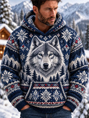 Sweat à capuche pour homme motif animaux de la forêt nordique