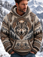 Sweat à capuche pour homme motif animaux de la forêt nordique