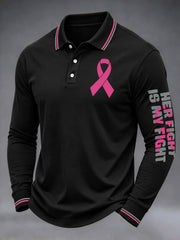 Sensibilisation au cancer du sein pour hommes vrais hommes portent une chemise rose longue Seeve