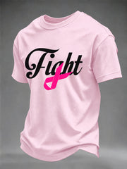 T-shirt de sensibilisation au cancer du sein chez l’homme «Les vrais hommes portent du rose»
