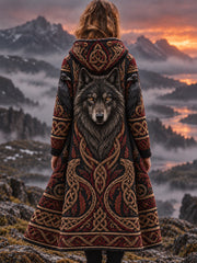 Veste en flanelle à motif viking pour femme
