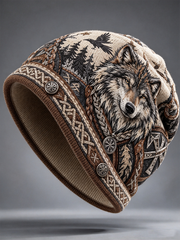 Viking Art Vintage Automne Et Hiver Chaud Froid Tricoté Chapeau