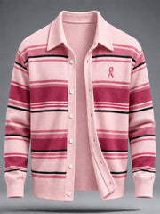 Sweat en fausse laine «Les vrais hommes portent du rose» pour la sensibilisation au cancer du sein chez l’homme