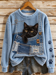 Sweat-shirt en flanelle animaux intéressants pour femmes